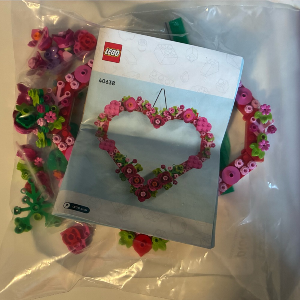 LEGO Heart Ornament Building Toy Set
